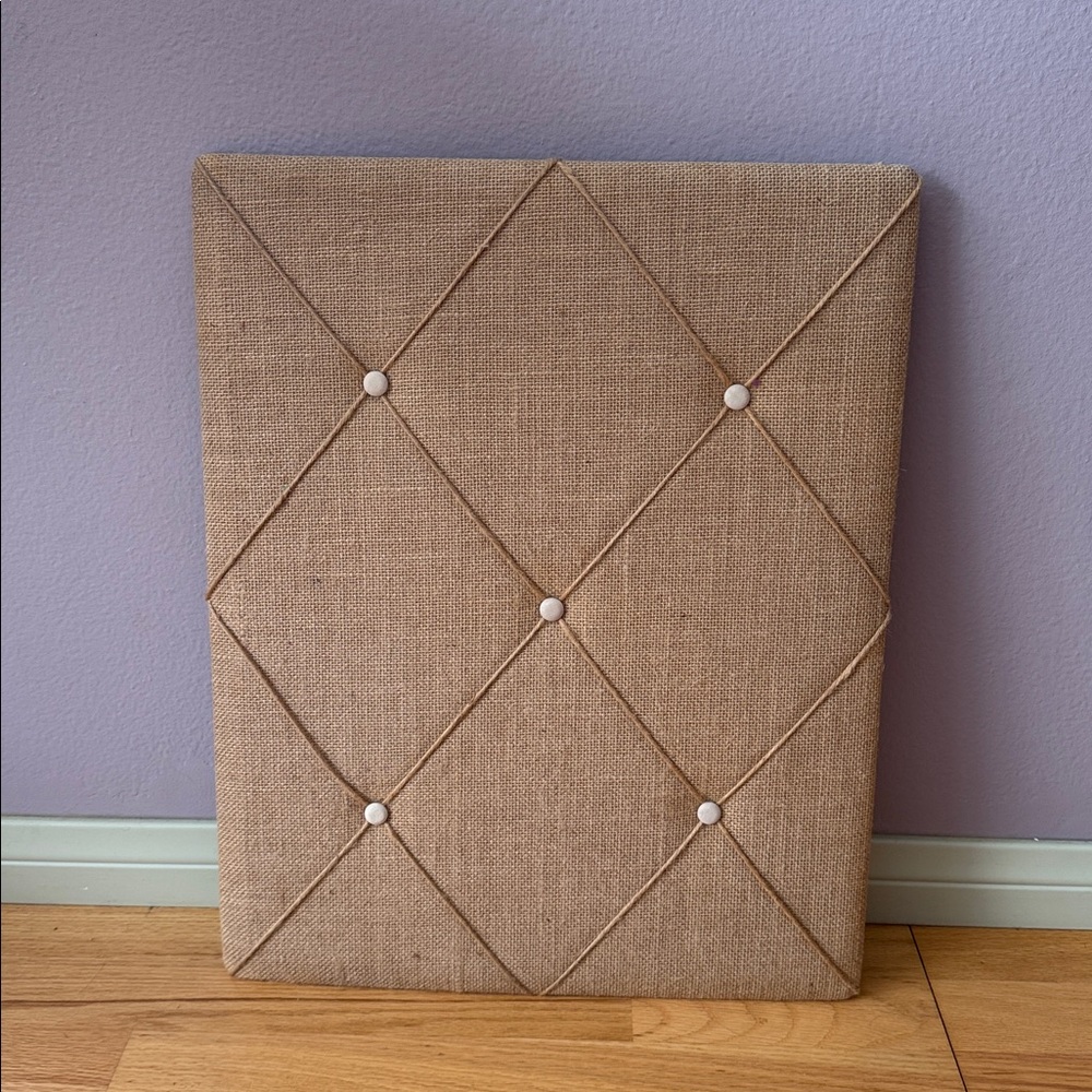 Vintage Tan Burlap Wall decor/Memo Board 📍FIRM📍